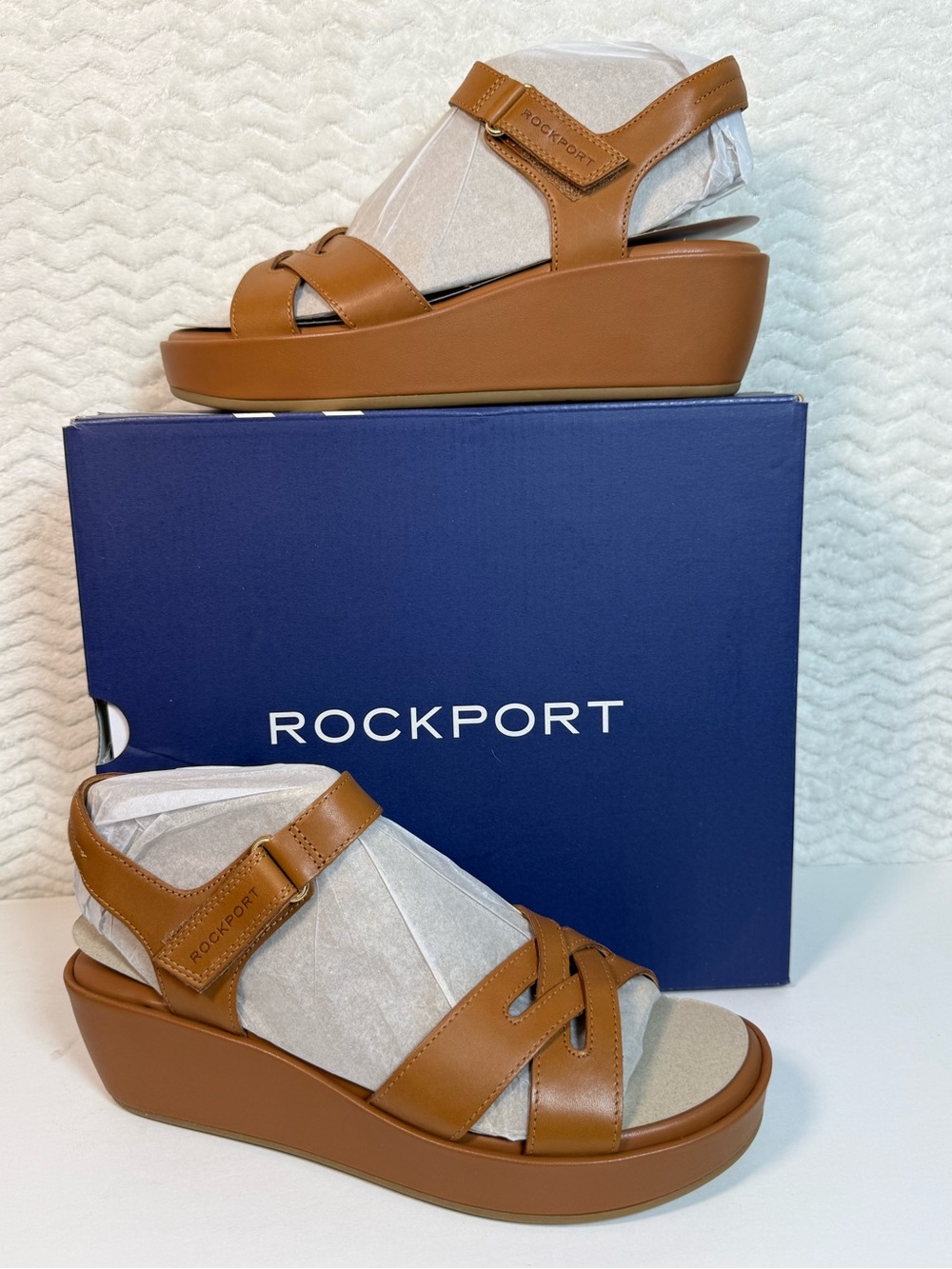 Rockport Women's Amira Strappy Open Toe Casual Wedge Sandal. Brand New so nice. - Picture 1 of 12